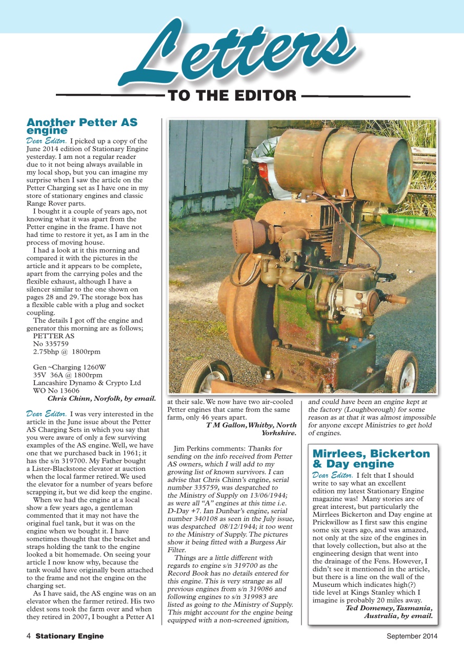 Stationary Engine Preview Pages