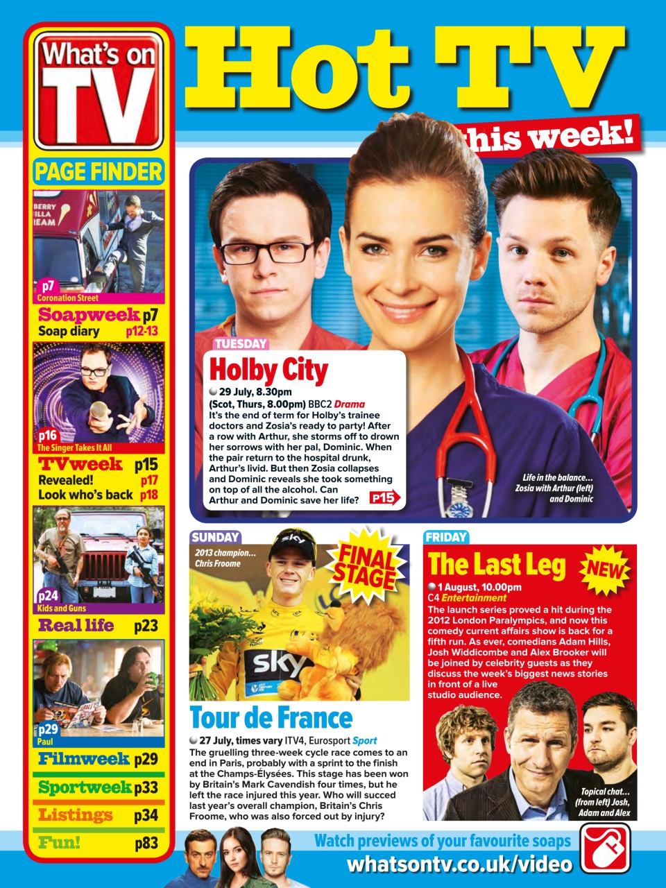 What's on TV Preview Pages