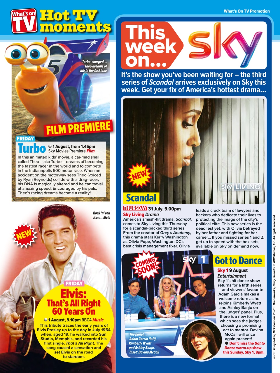 What's on TV Preview Pages