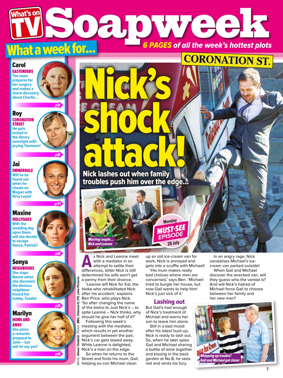 What's on TV Preview Pages