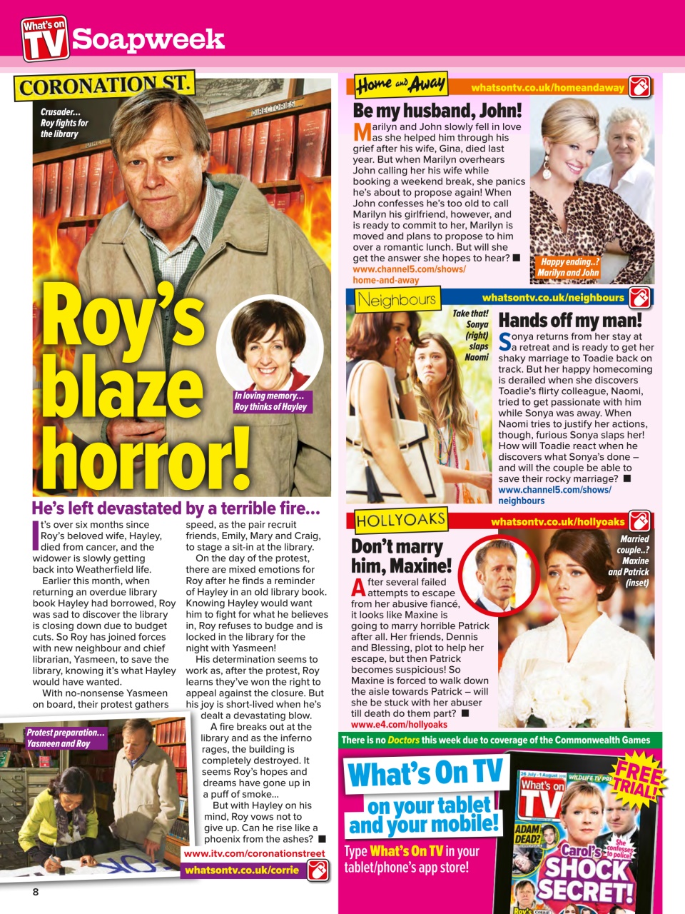 What's on TV Preview Pages