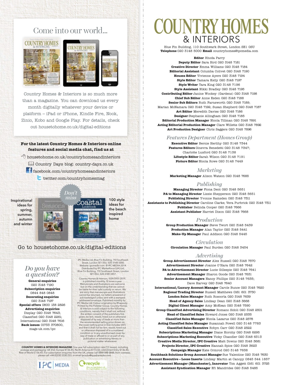 Country Homes & Interiors Preview Pages