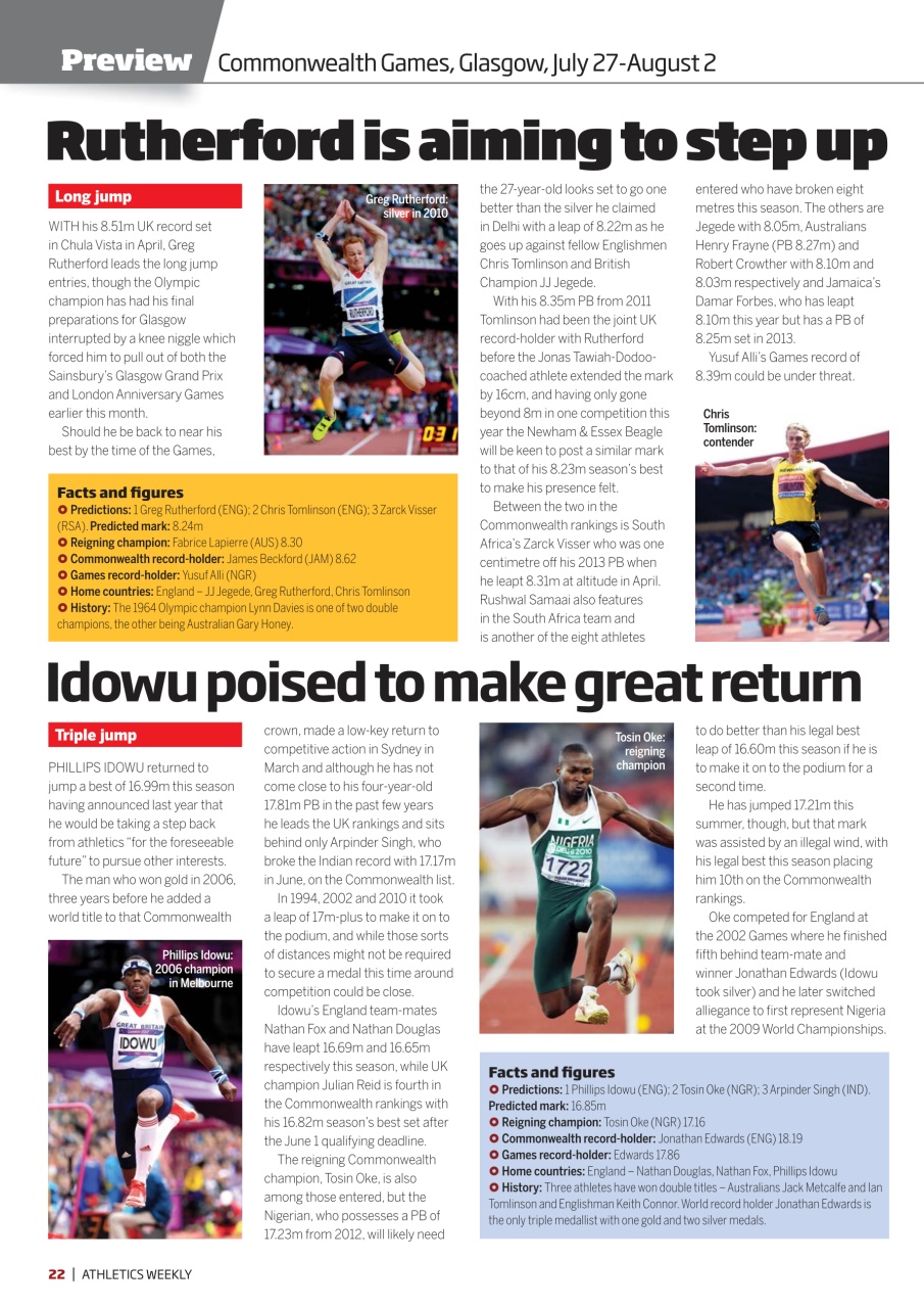AW – Athletics Weekly Magazine Preview Pages
