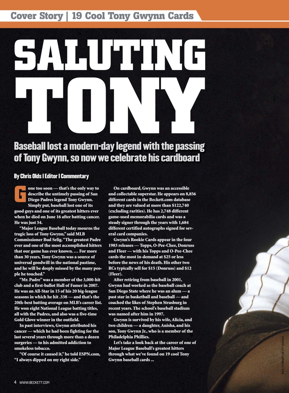 Beckett Baseball Magazine Preview Pages