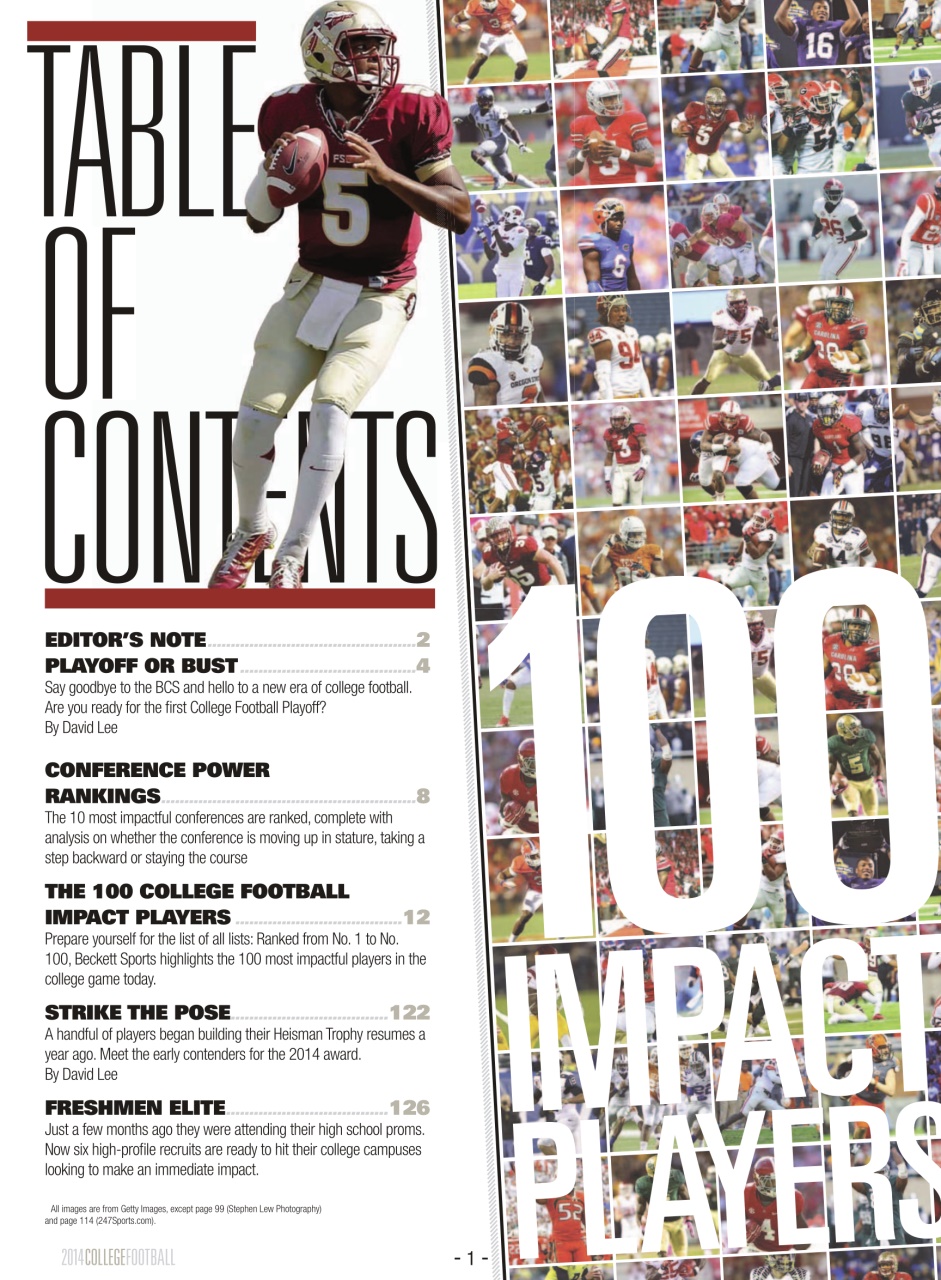 Beckett Football Magazine Preview Pages