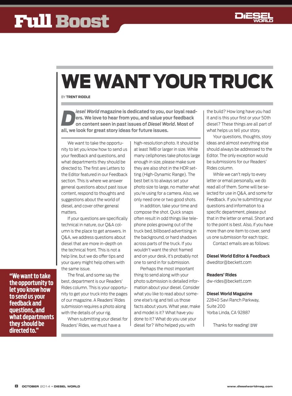 Diesel World Preview Pages