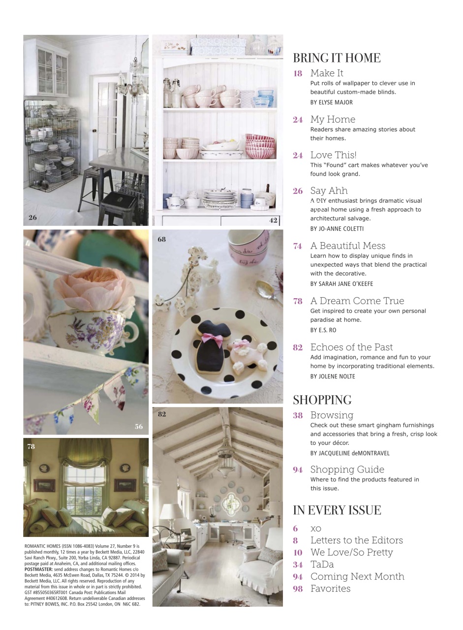 Romantic Homes Preview Pages