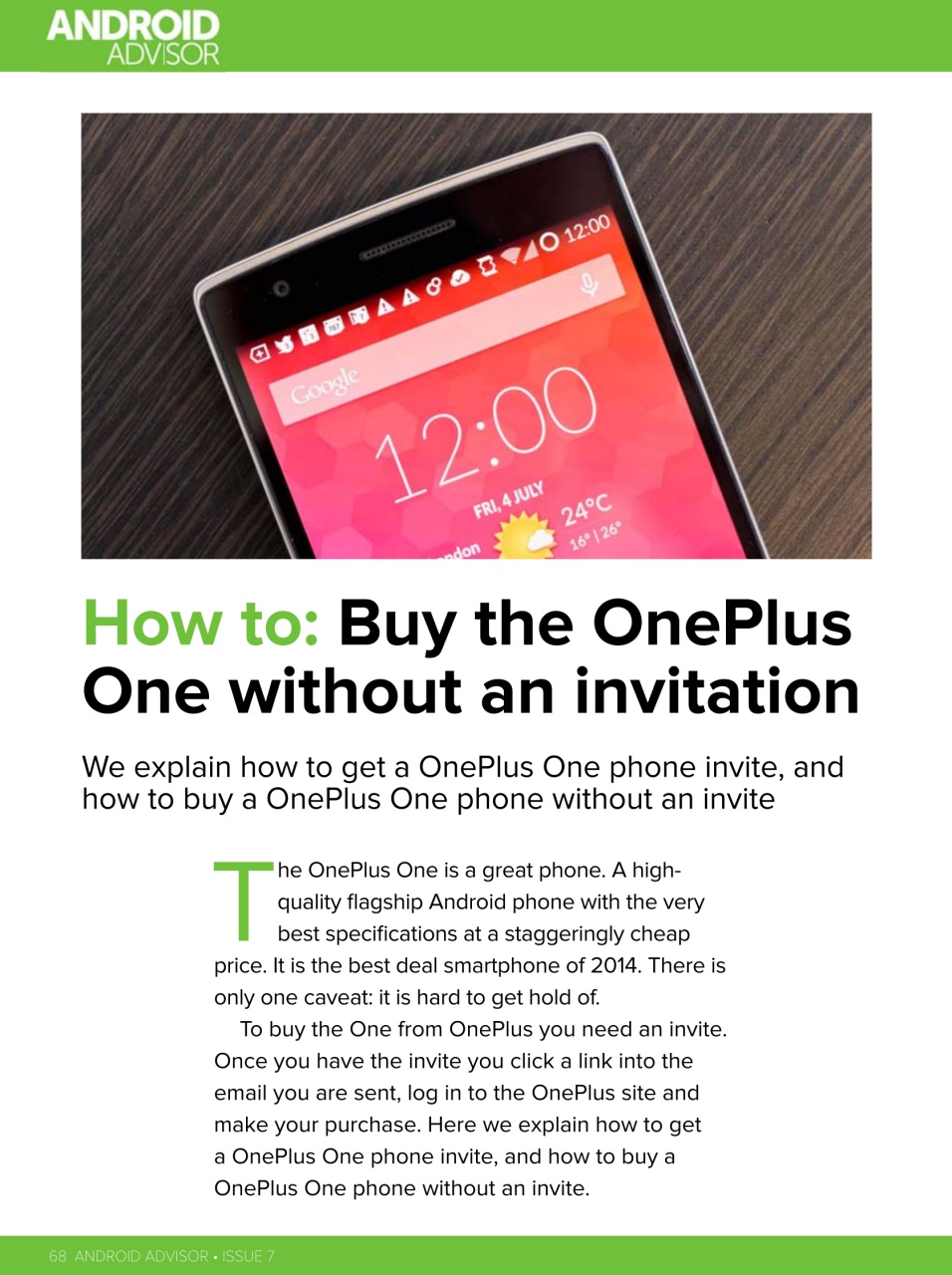 Android Advisor Preview Pages