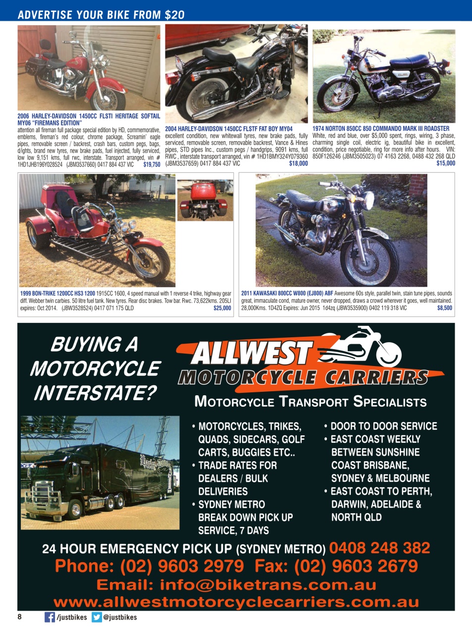 JUST BIKES Preview Pages