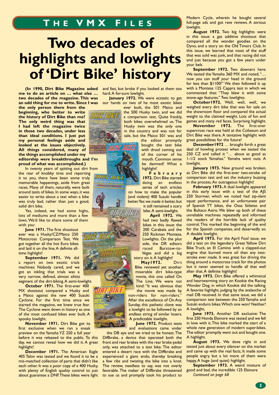 VMX Magazine Preview Pages