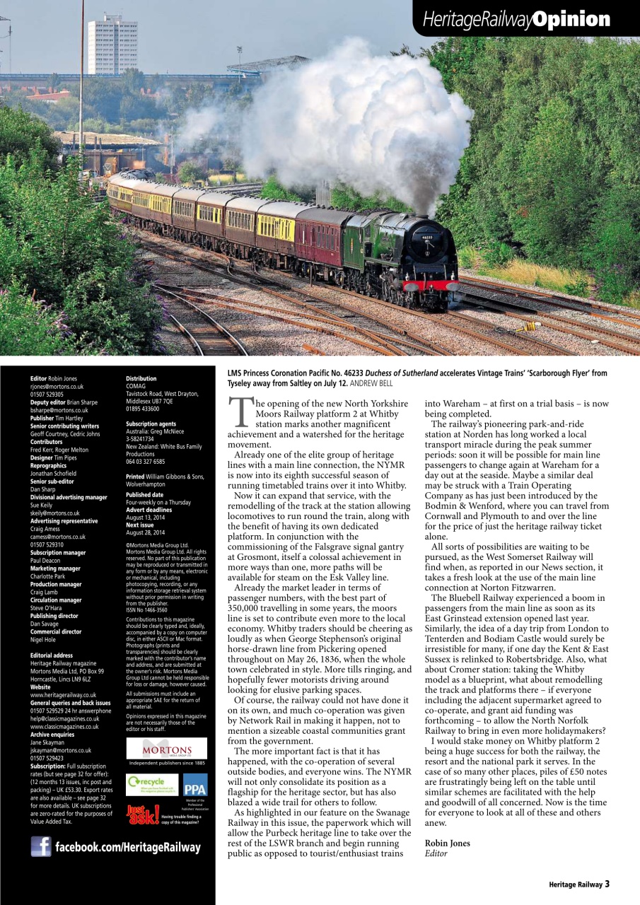 Heritage Railway Preview Pages