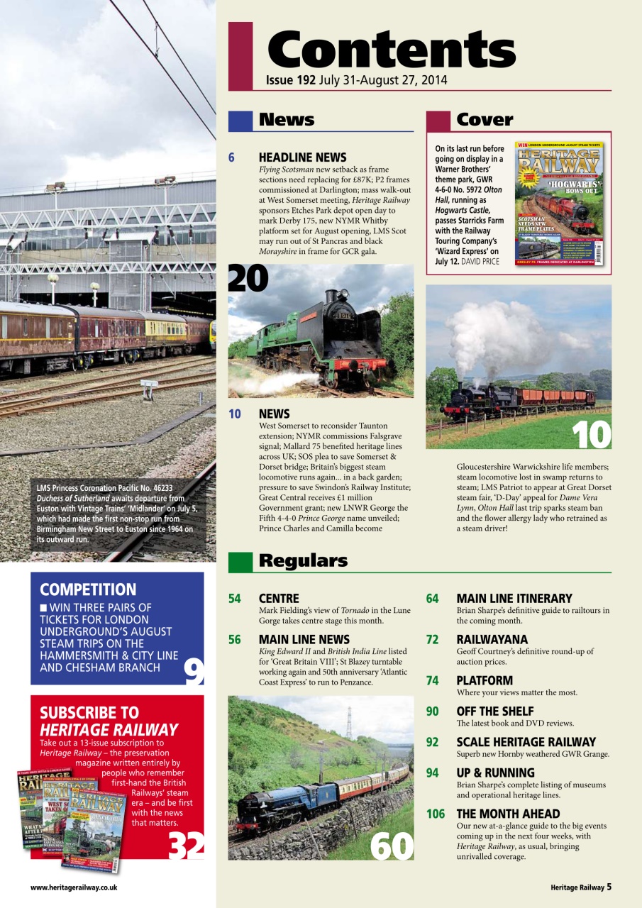 Heritage Railway Preview Pages