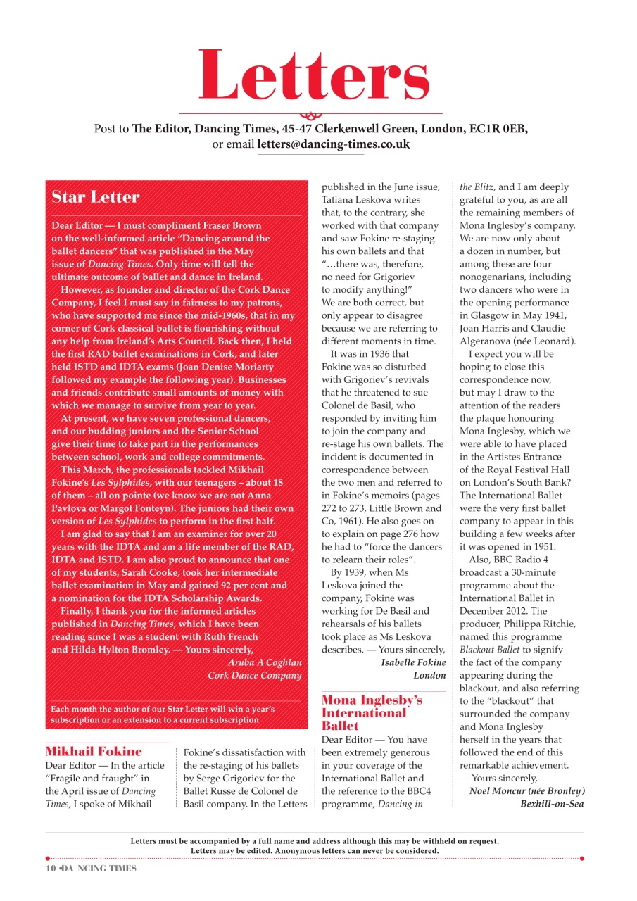 Dancing Times Preview Pages