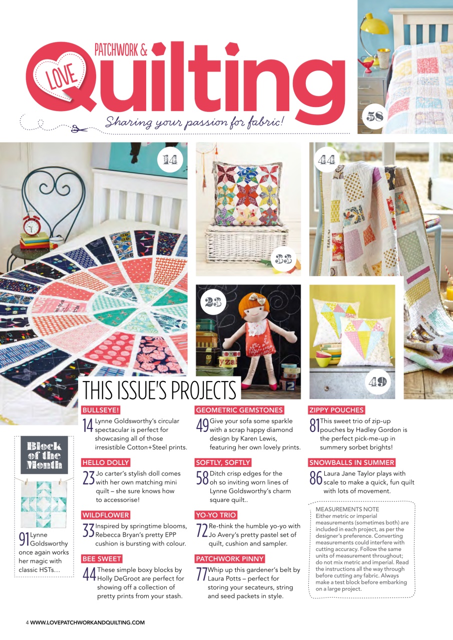 Love Patchwork & Quilting Preview Pages