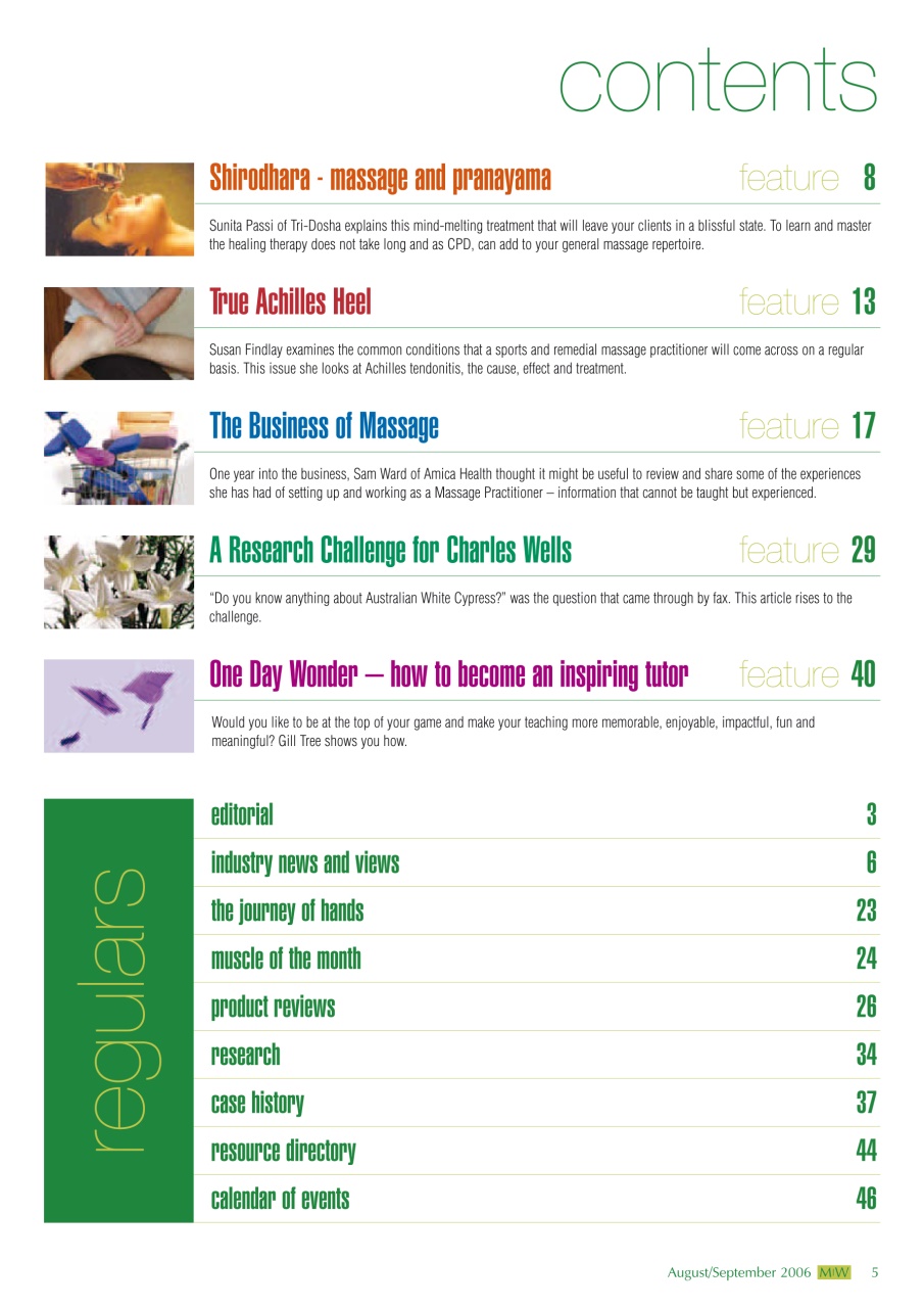 Massage World Preview Pages