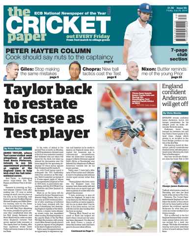 The Cricket Paper issue 25th July 2014