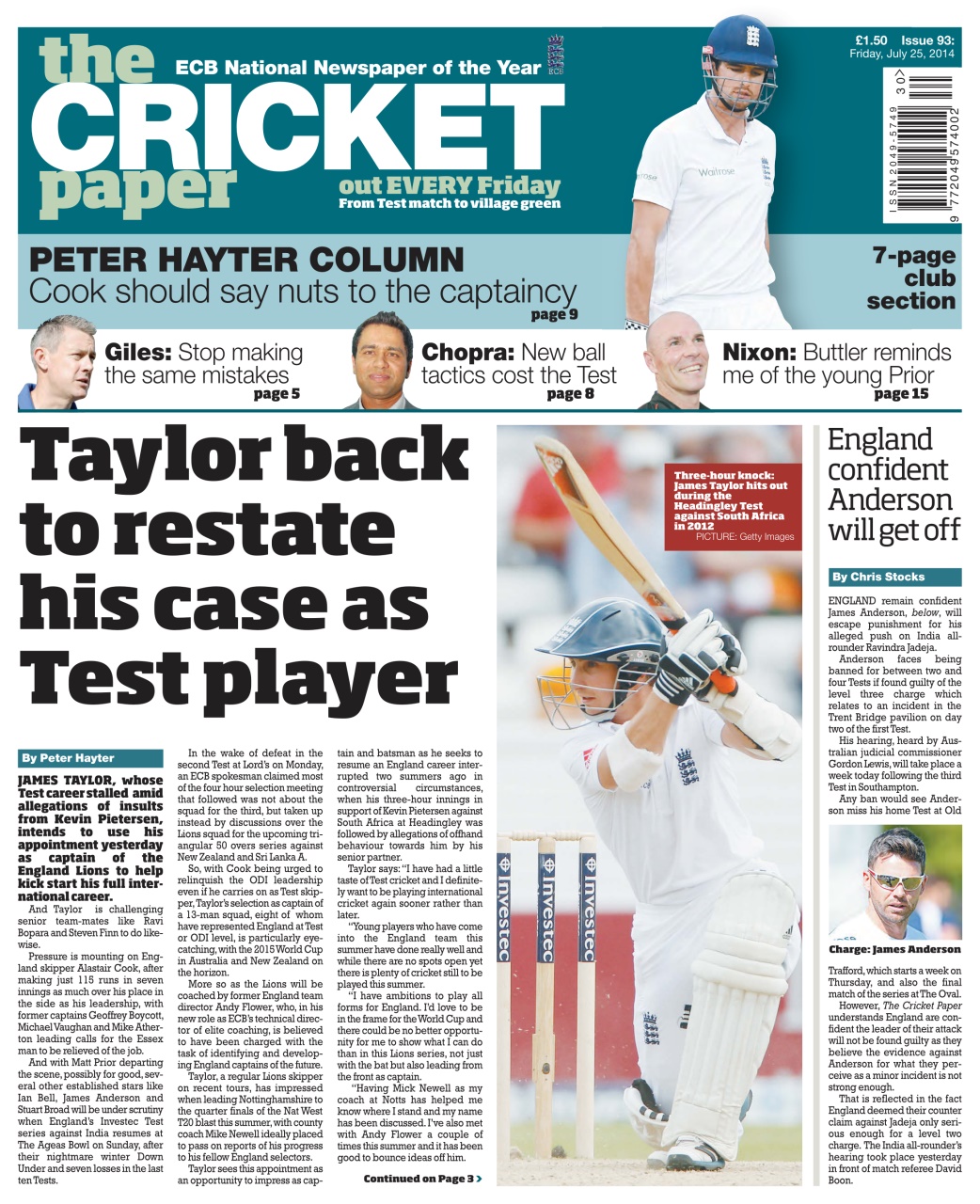 The Cricket Paper Preview Pages