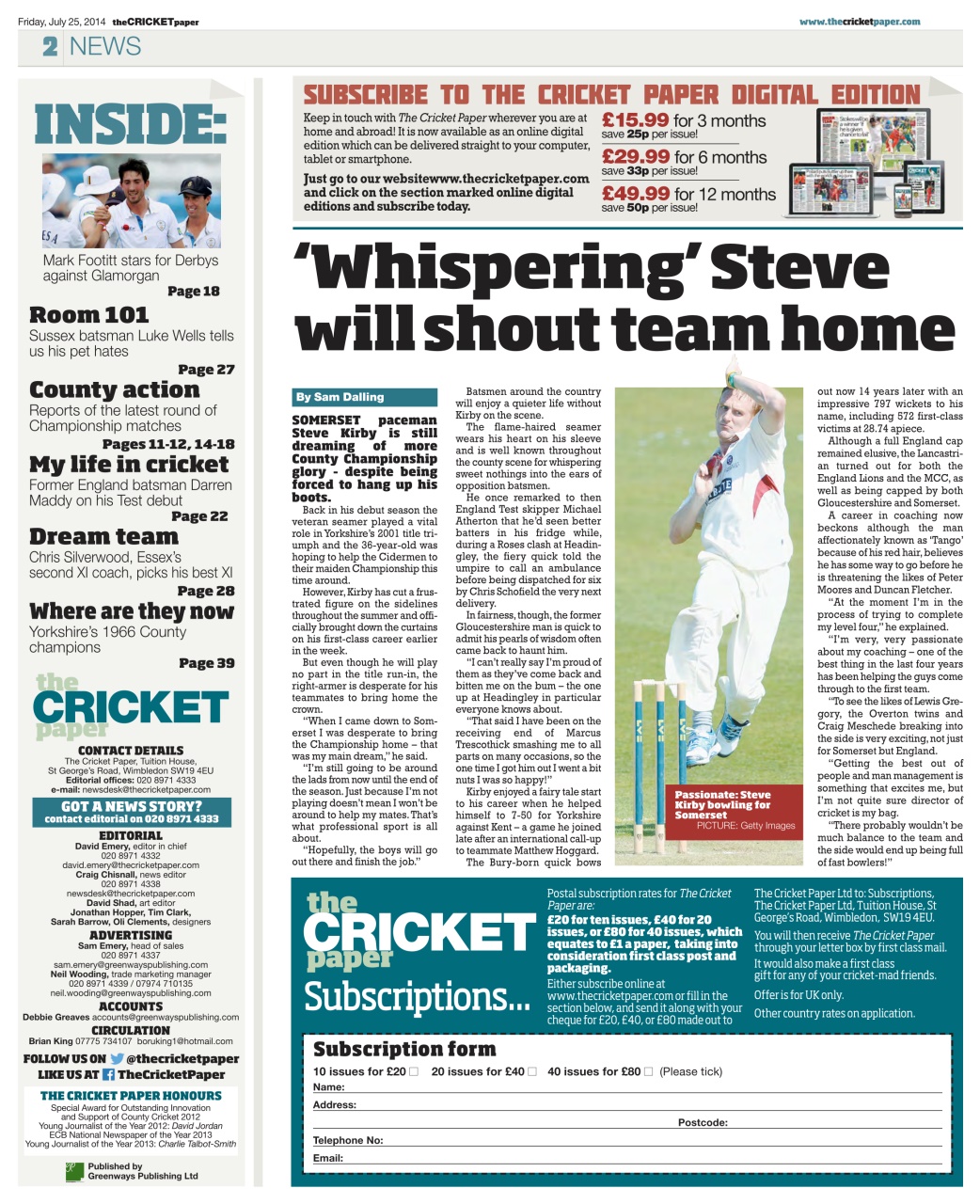 The Cricket Paper Preview Pages