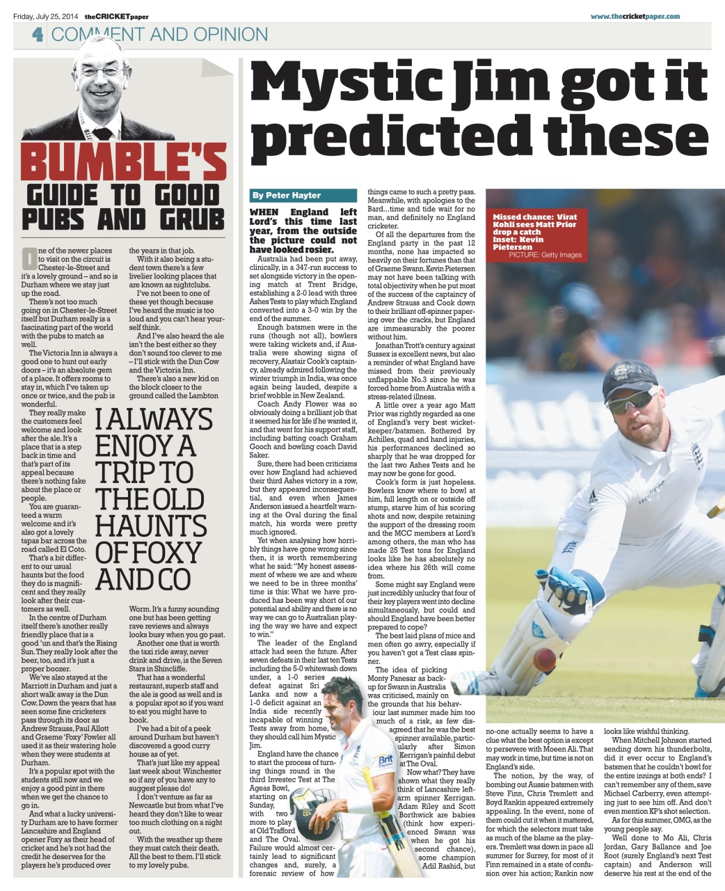 The Cricket Paper Preview Pages