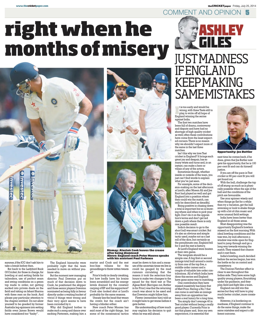 The Cricket Paper Preview Pages