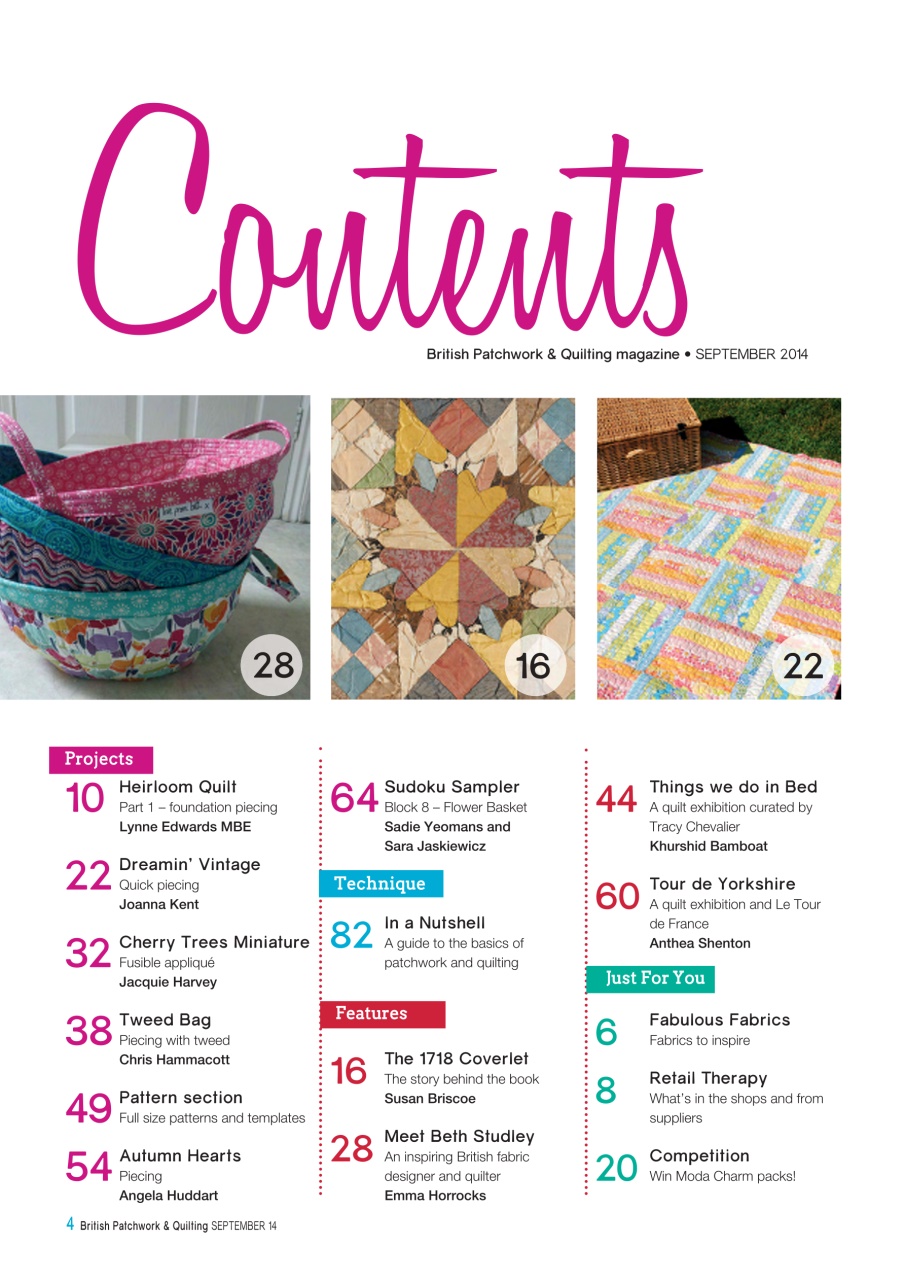 Patchwork and Quilting Preview Pages