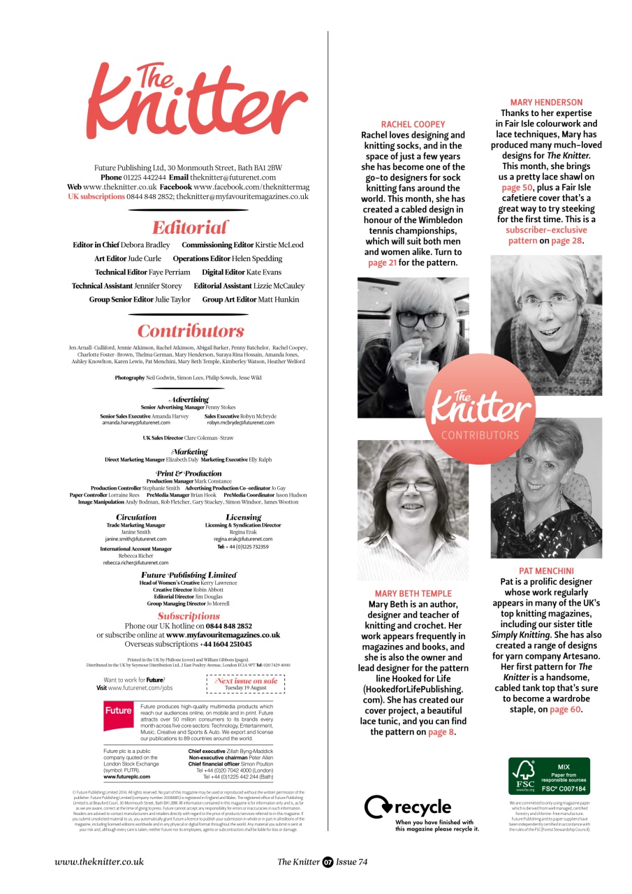 The Knitter Preview Pages