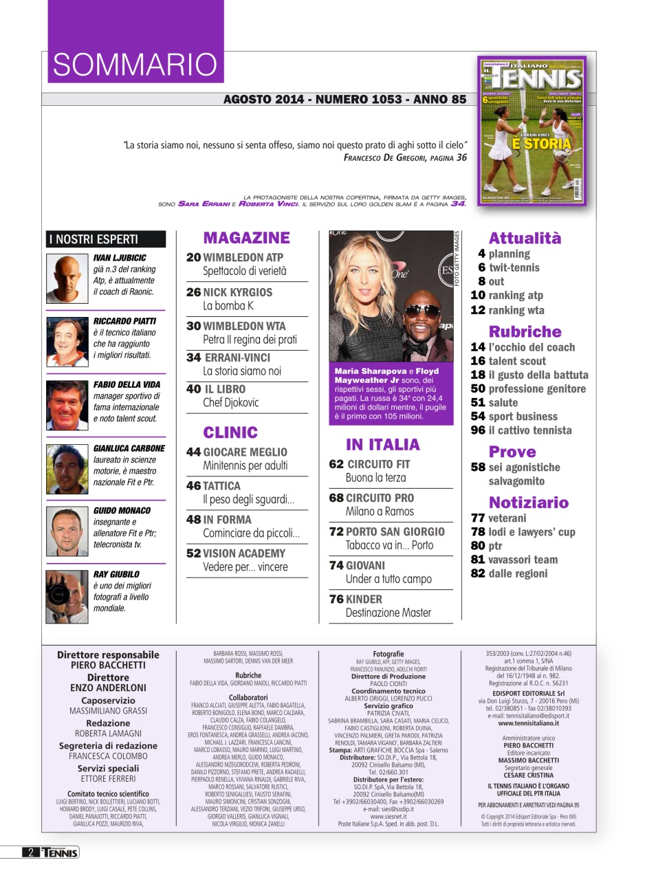 Il Tennis Italiano Preview Pages