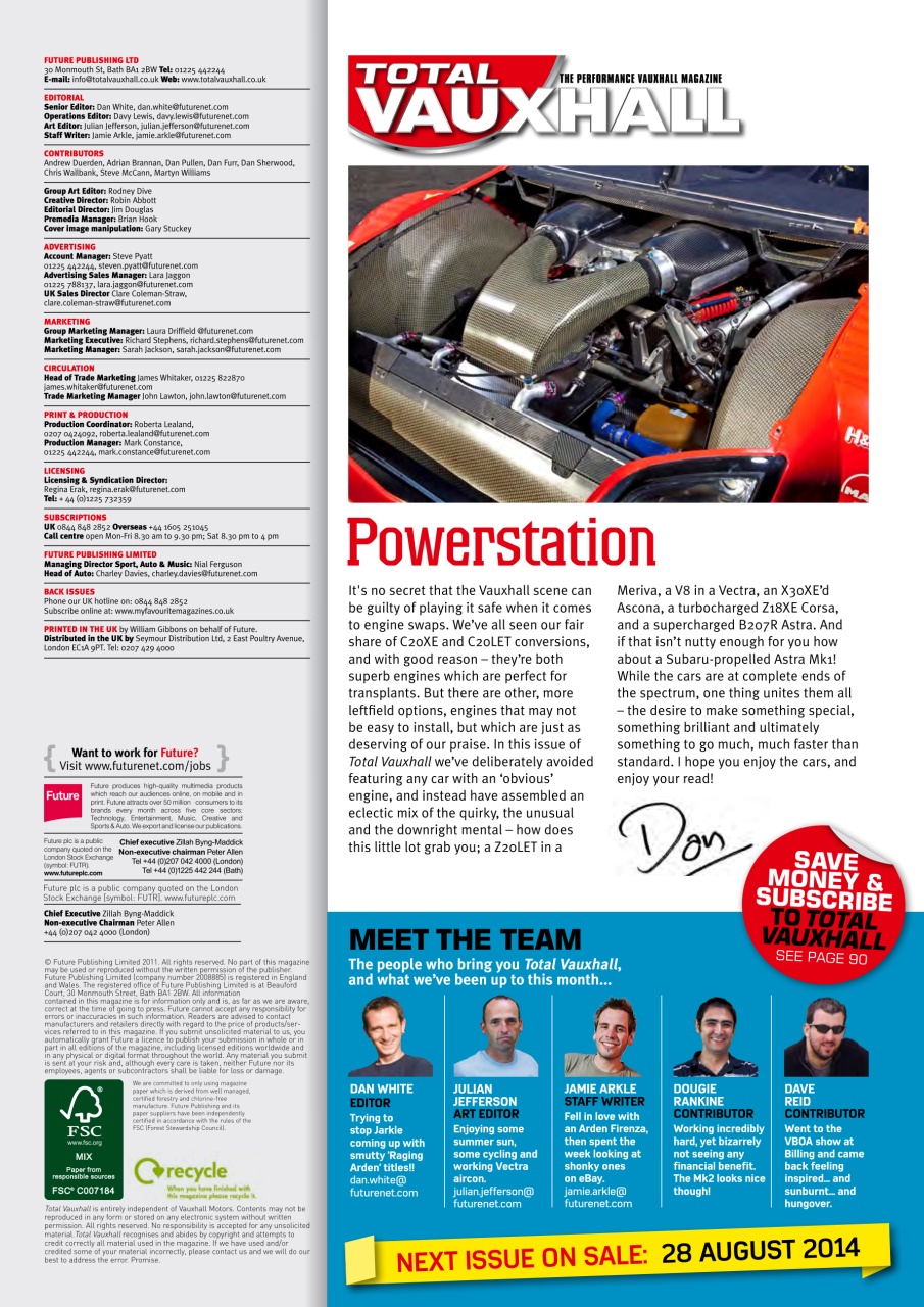 Performance Vauxhall Preview Pages