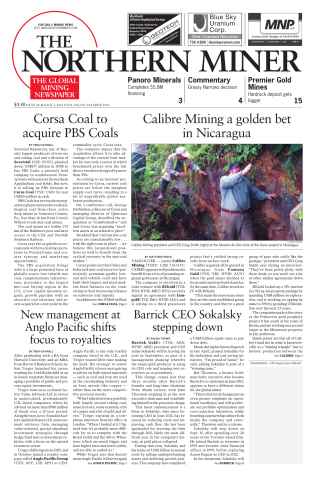The Northern Miner issue Vol. 100 No. 24