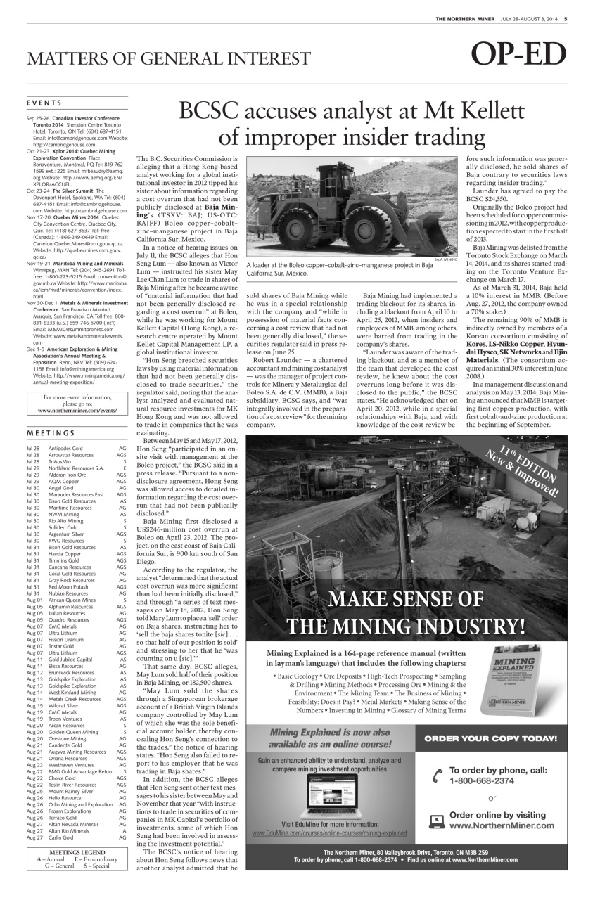 The Northern Miner Preview Pages