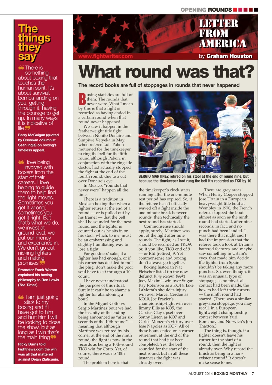 Boxing Monthly Preview Pages