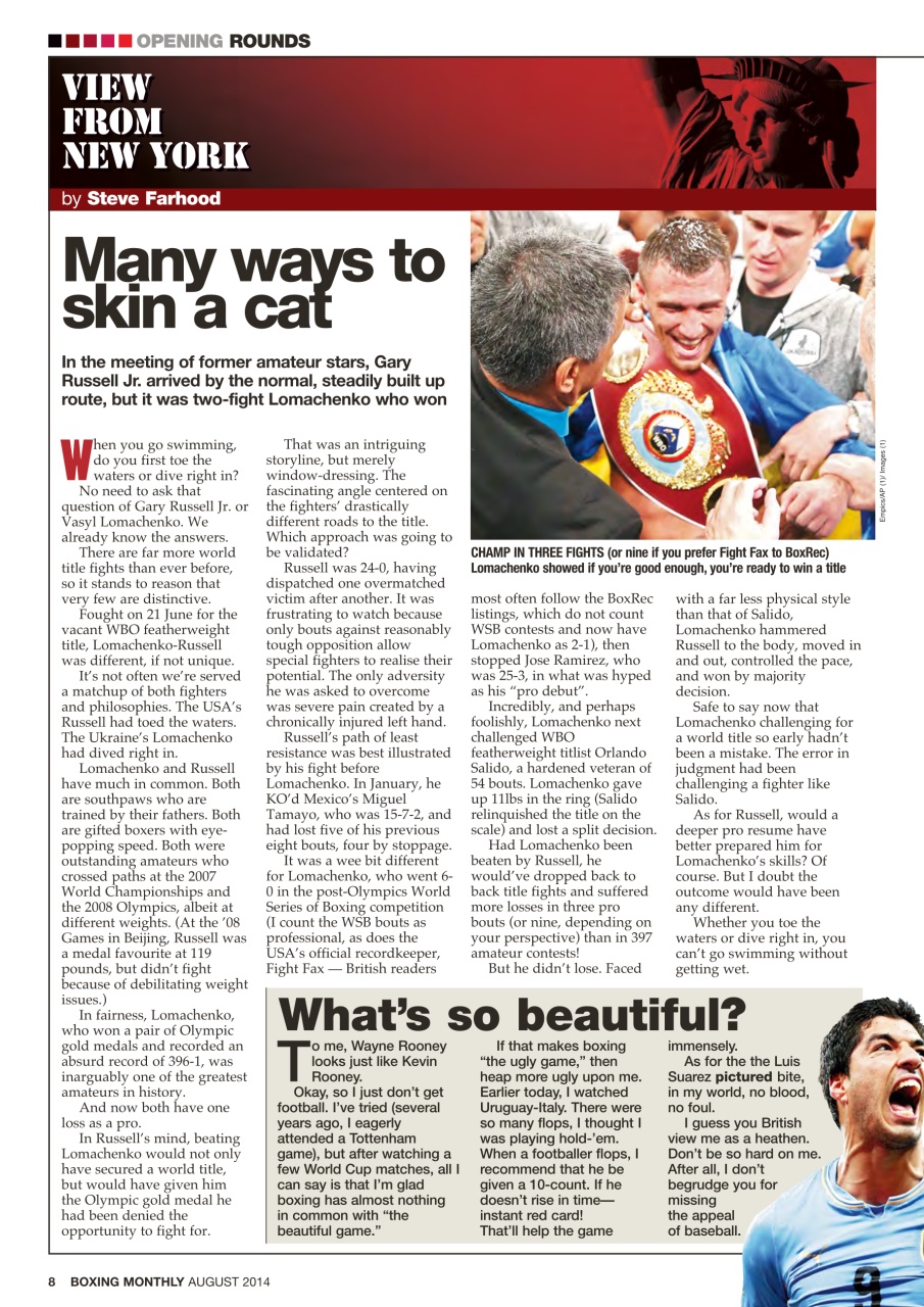 Boxing Monthly Preview Pages