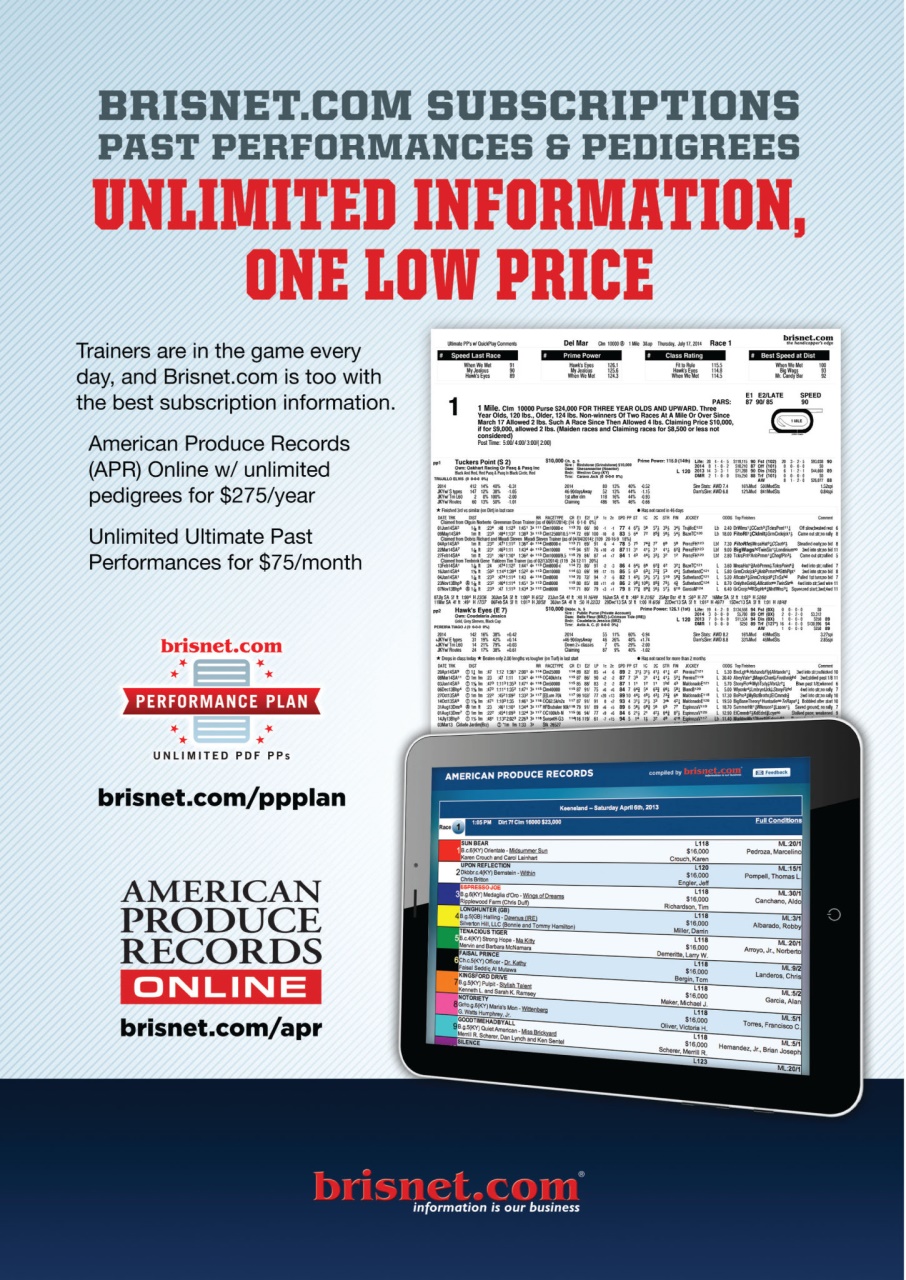 North American Trainer Magazine - horse racing Preview Pages