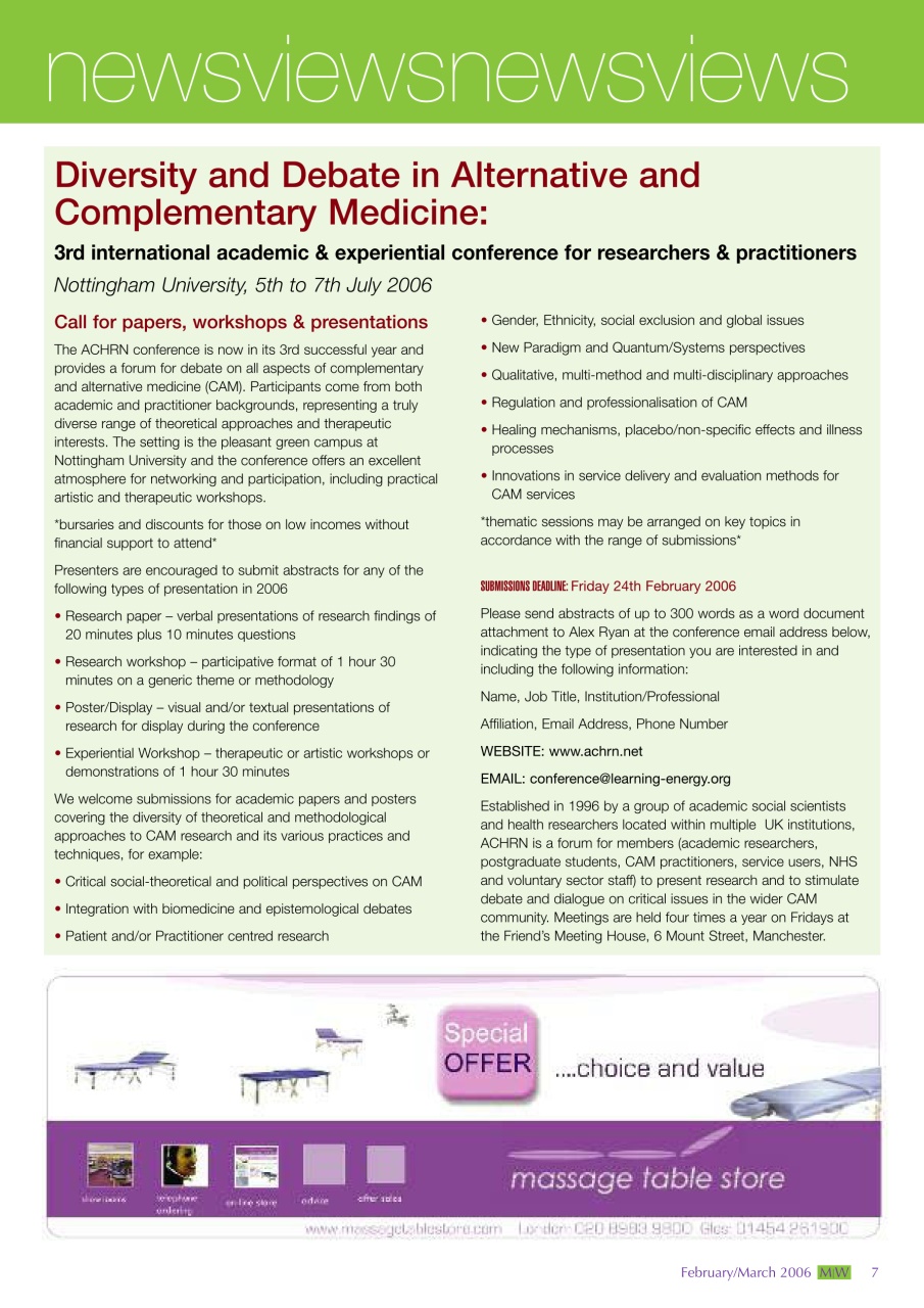 Massage World Preview Pages