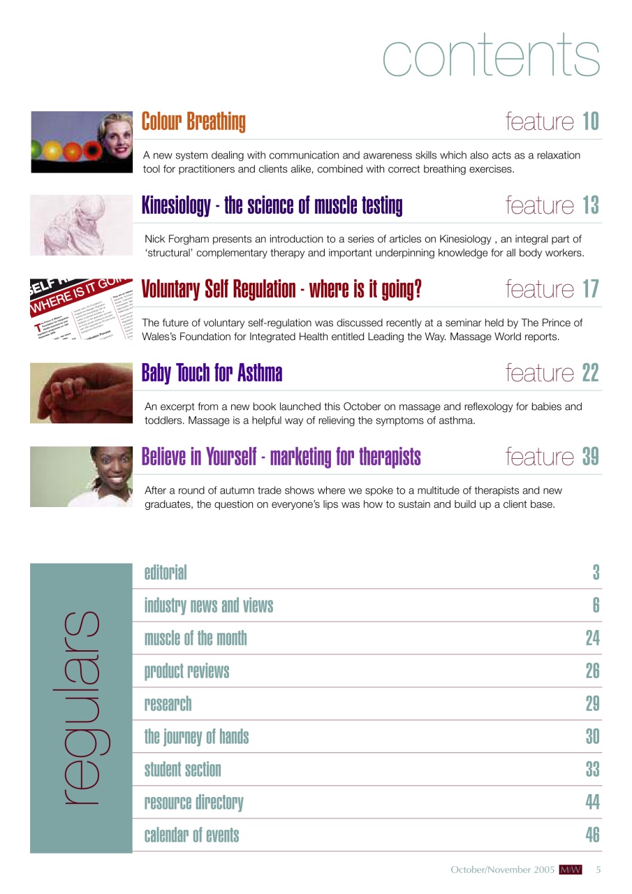 Massage World Preview Pages