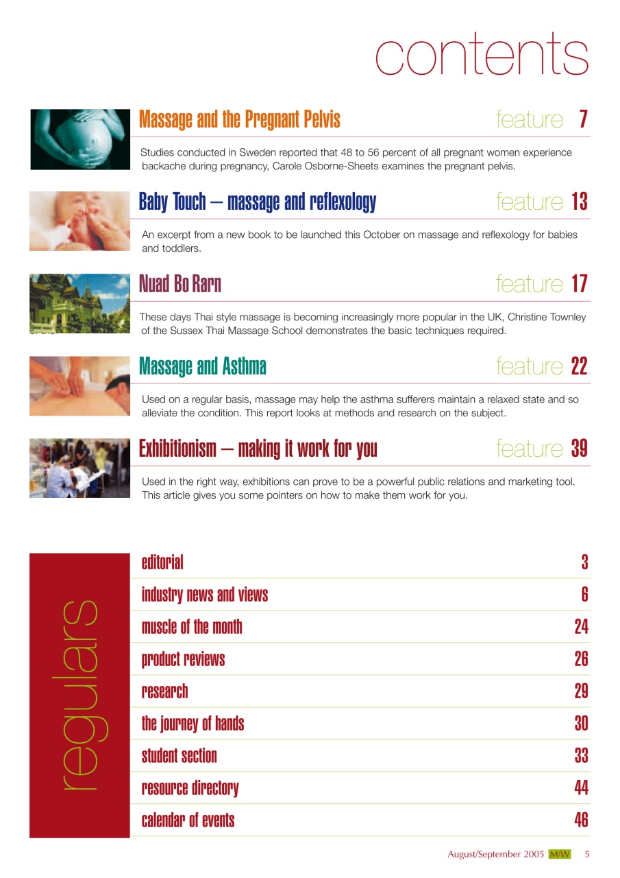 Massage World Preview Pages