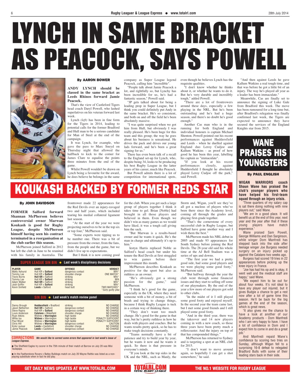 League Express Preview Pages