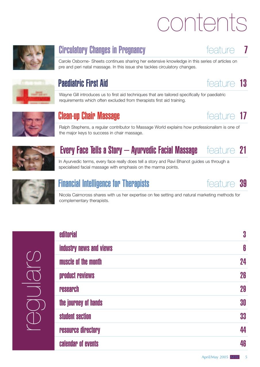 Massage World Preview Pages