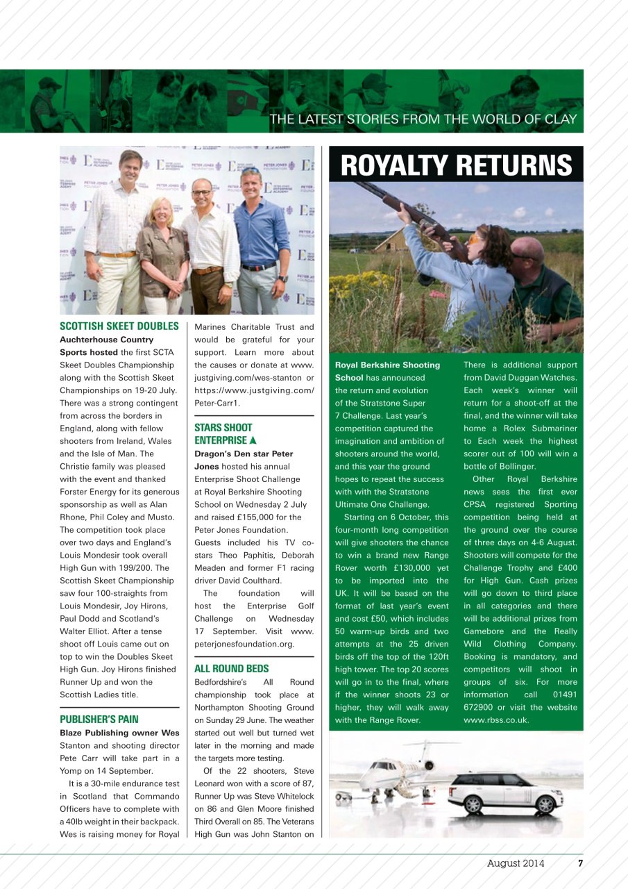 Clay Shooting Preview Pages