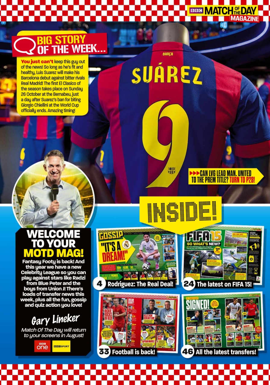 Match of the Day Preview Pages