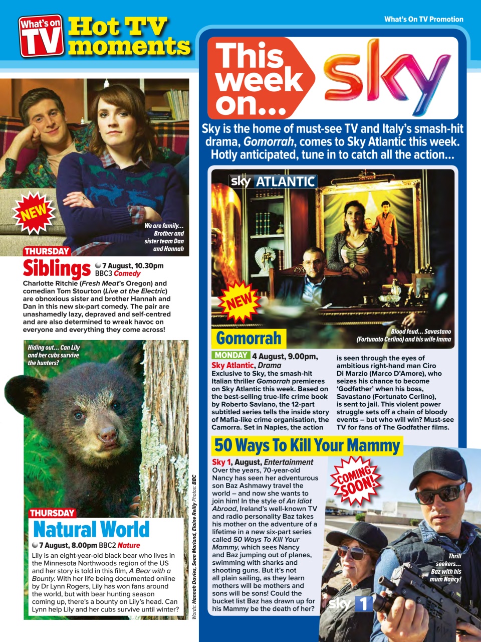 What's on TV Preview Pages