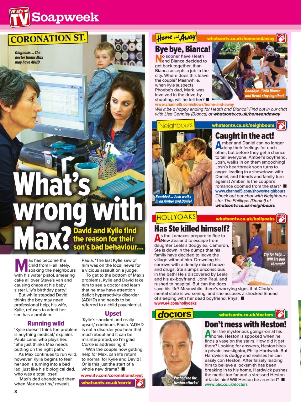 What's on TV Preview Pages