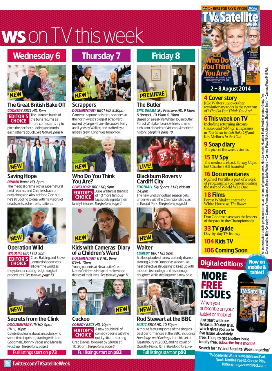 TV & Satellite Week Preview Pages