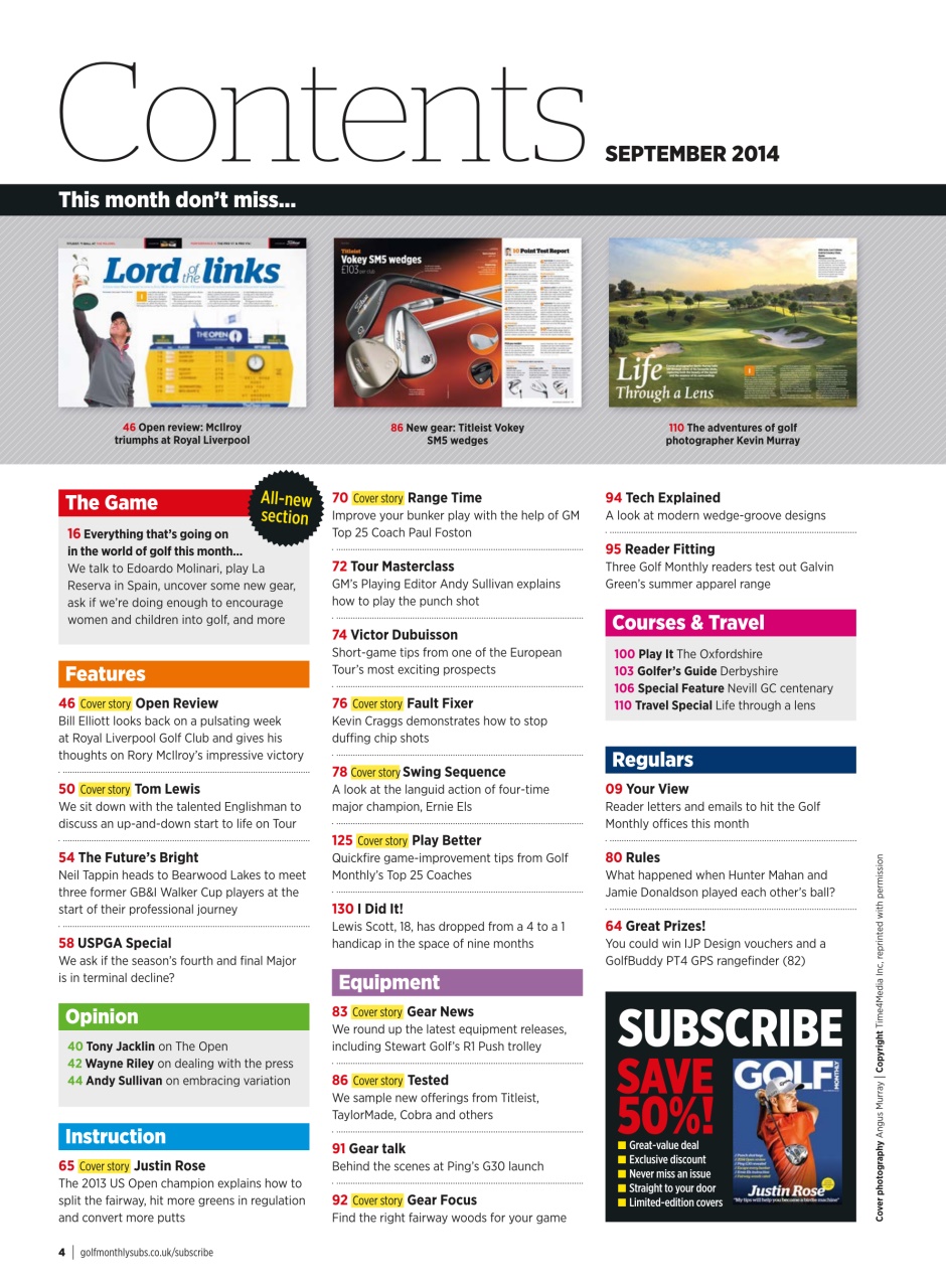 Golf Monthly Preview Pages