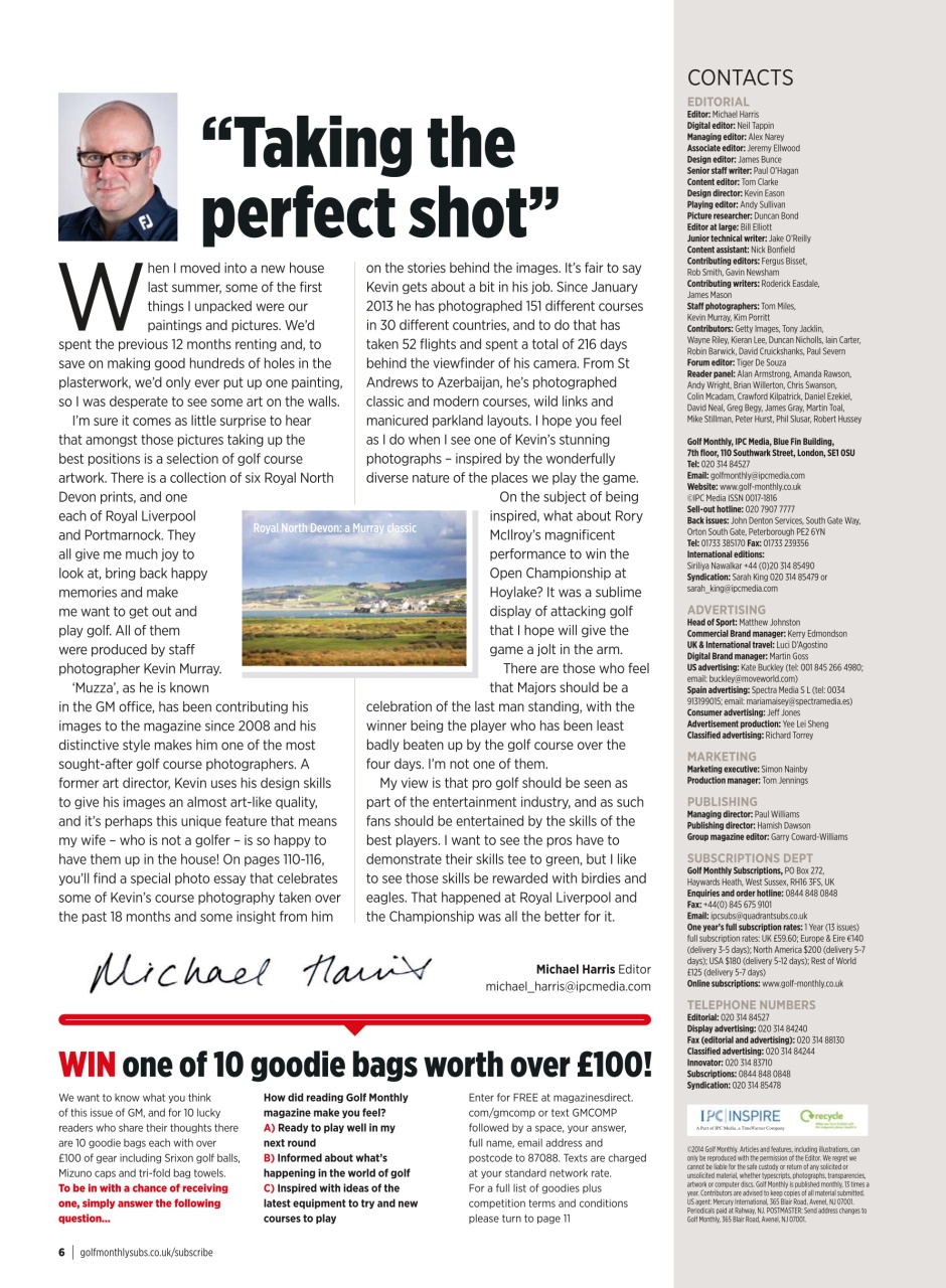 Golf Monthly Preview Pages