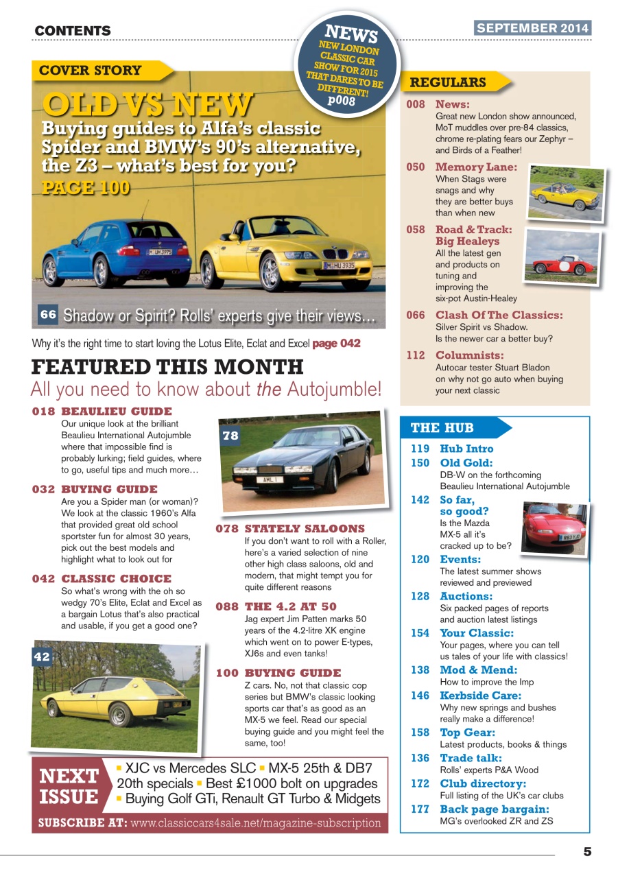 Classic Motoring Preview Pages