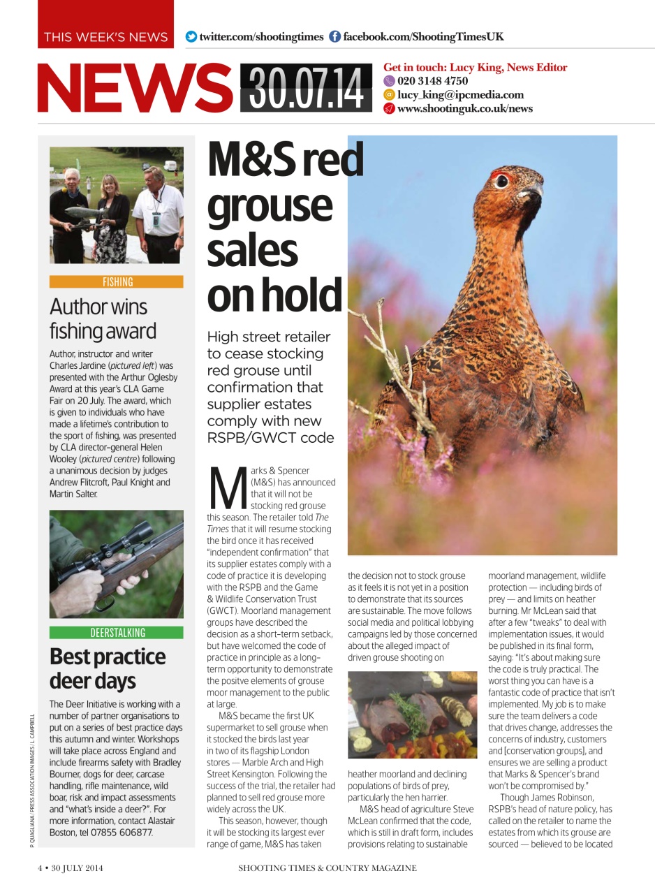 Shooting Times & Country Preview Pages