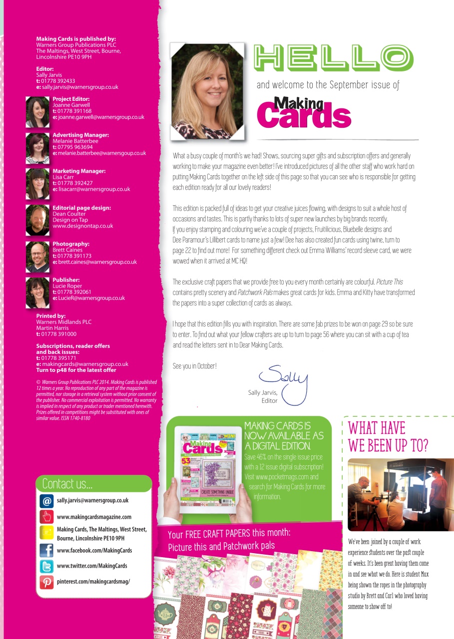 Making Cards & Papercraft Preview Pages