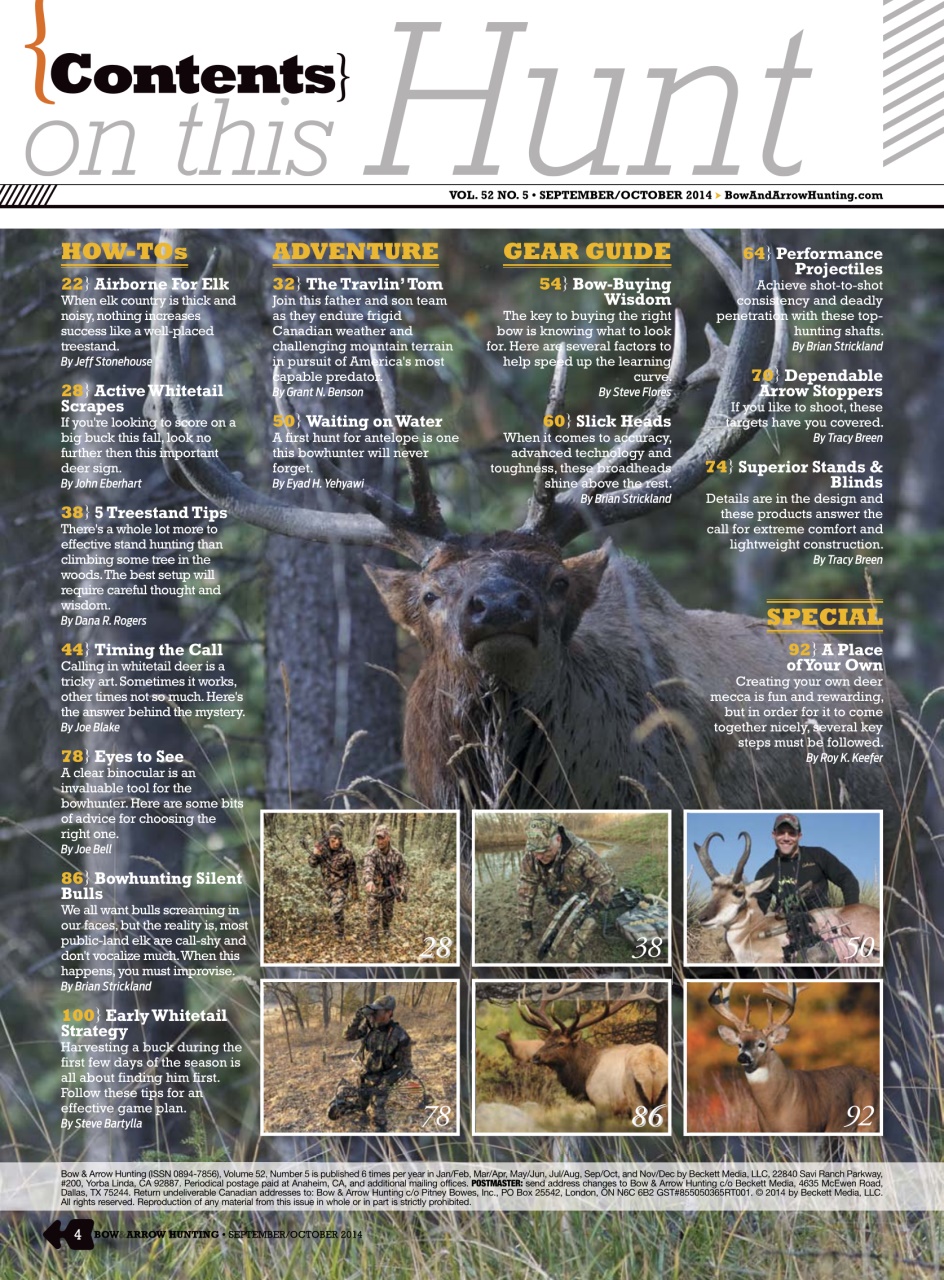 Bow & Arrow Hunting Preview Pages