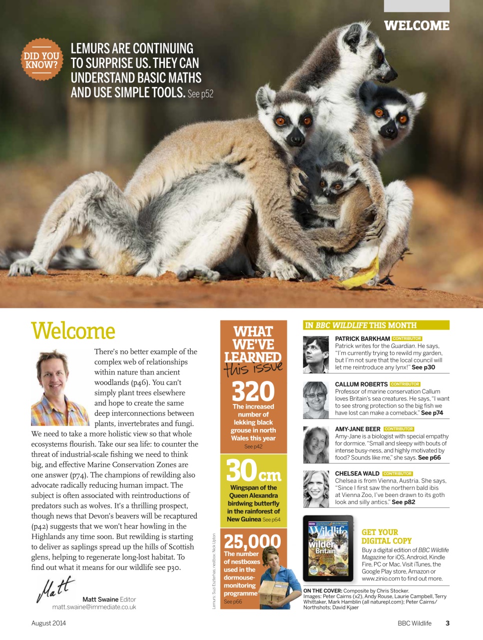 BBC Wildlife Magazine Preview Pages